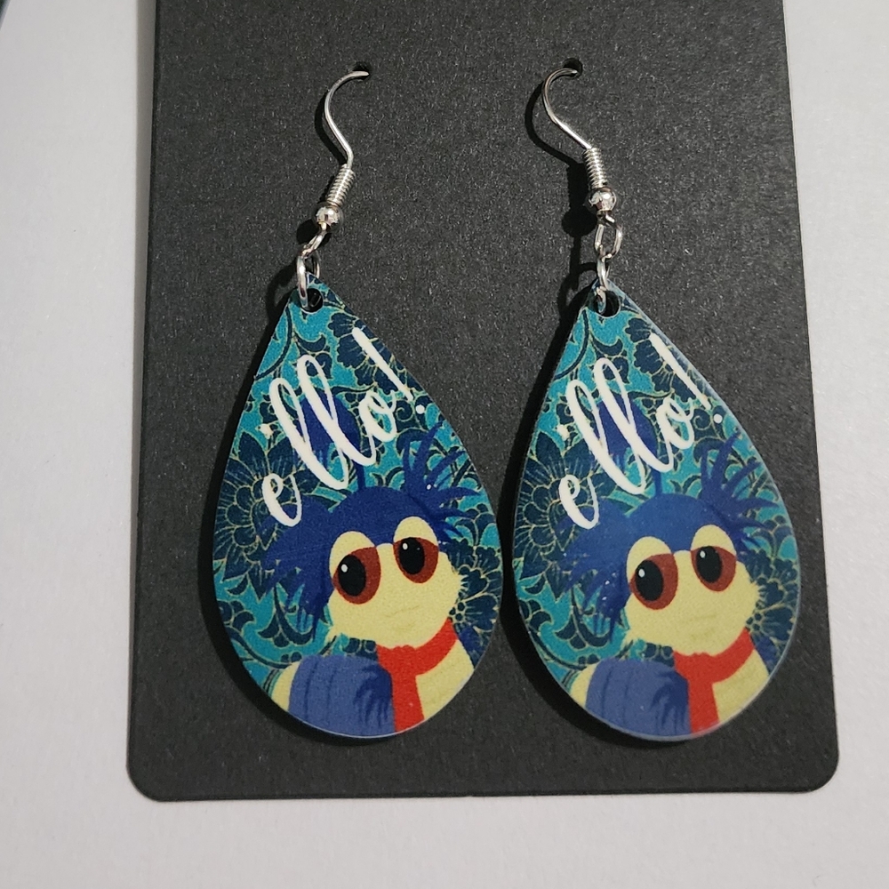 Labyrinth Movie:  Worm Teardrop Earrings